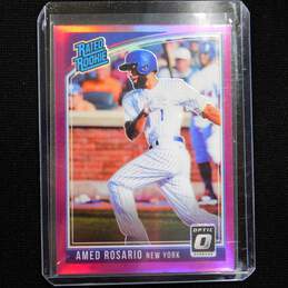 2018 Amed Rosario Donruss Optic Purple Prizm Rated Rookie NY Mets