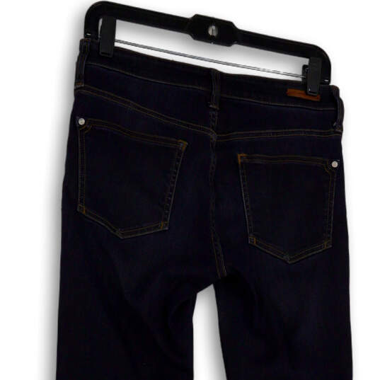 Womens Blue Denim Pockets Dark Wash Regular Fit Skinny Leg Jeans Size 27 image number 4