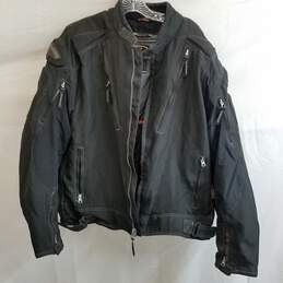 Men's motorcycle riding technical armored jacket black 2XL