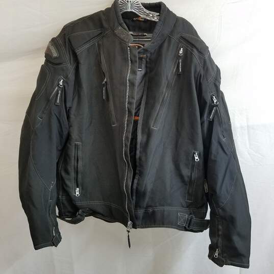 Men's motorcycle riding technical armored jacket black 2XL image number 1