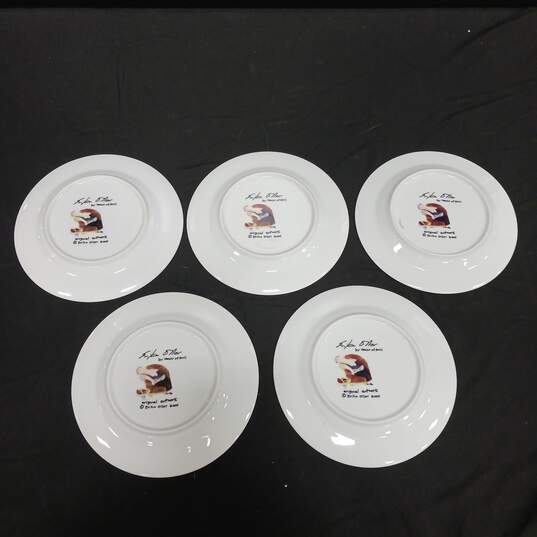 6 Erika Oller House of Prill Happily Dying of Chocolate Dessert Plates 7.5" image number 3
