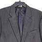 Mens Black Notch Lapel Flap Pocket Long Sleeve Two Button Blazer Size 48L image number 3