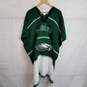 Green fringed Eagles football poncho image number 1