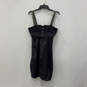 Womens Blue Black Sleeveless Wide Strap Back-Zip Mini Dress Size 2 image number 1