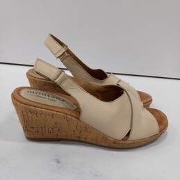 Montana Artisan Crafted Ladies Tan Leather Cork Wedge Sandals Size 8 alternative image