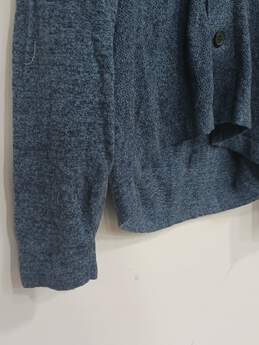 Weatherproof Women's Blue V-Neck Button-Up Sweater Size L alternative image