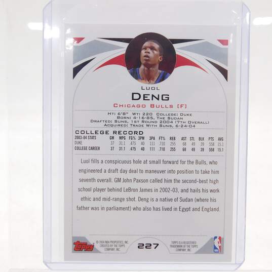 2004-05 Luol Deng Topps Rookie Chicago Bulls image number 2