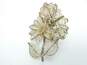 Vintage 925 Spun Filigree Butterfly & Flower Statement Brooches 45.3g image number 6