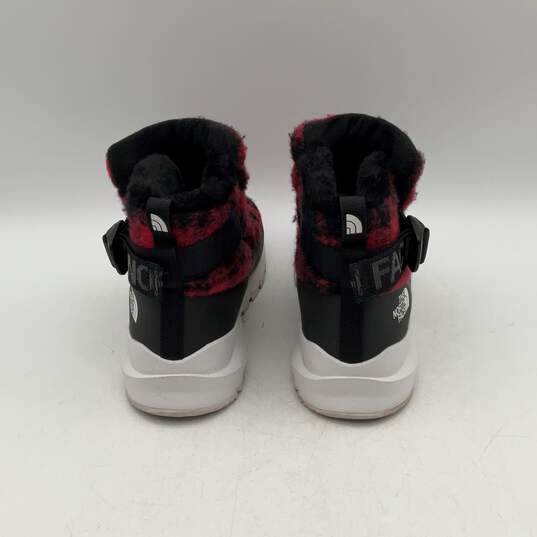 Buy the The North Face Womens Red Black Fur Plaid Round Toe Pull On ...