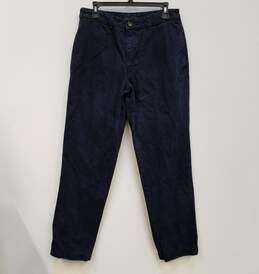 Mens Navy Blue Cotton Dark Wash High Rise Denim Straight Jeans Size 34/48
