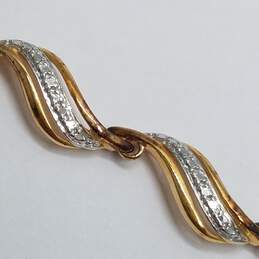 Ross Simons Gold Over Sterling Diamond Bracelet 9.3g alternative image