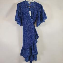 Max Studio Women Blue Dotted Dress S NWT
