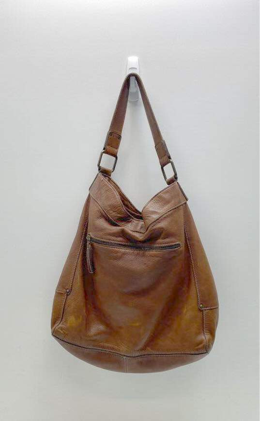 Banana Republic Brown Leather Utility Large Tote Bag image number 2