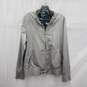Howe Men's 100% Polyester Light Gray Pattern Full Zip Jacket Size 40 image number 1
