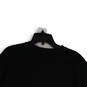 Womens Black Crew Neck Long Sleeve Pullover Sweatshirt Size Small image number 4
