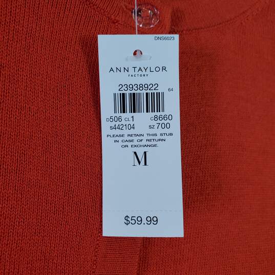 Ann Taylor Women's Red Cardigan SZ M NWT image number 4