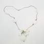 Sterling Silver Faceted Crystal Bead White Gemstone Pendant 19 In Necklace 31.1g image number 5