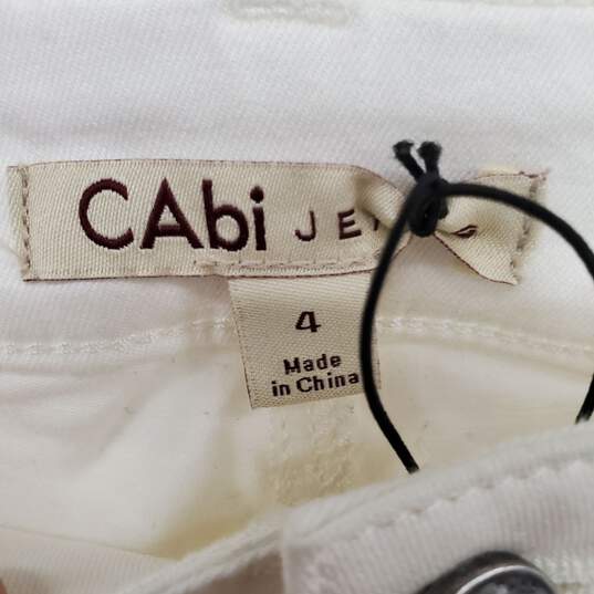 Cabi White Mid Rise Flare Jeans WM Size 4 NWOT image number 3