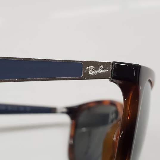 Ray-Ban Brown Tortoiseshell/Blue Lightweight Frame Sunglasses RB4267 image number 4