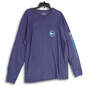 Mens Blue Long Sleeve Crew Neck Pullover T-Shirt Size X-Large image number 1