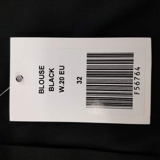 Louis Vuitton Women Black Long Sleeve Chiffon Blouse 32 NWT image number 5