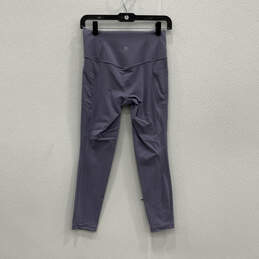 Womens Purple Elastic Waist Pockets Pull-On Ankle Leggings Size Small alternative image
