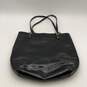 Michael Kors Womens Black Gold Leather Snake Skin Bag Charm Tote Handbag image number 2