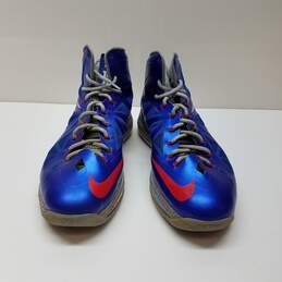 Nike Men's Blue/Red LeBron X iD Diamond Collection Basketball Shoes Size 13 alternative image