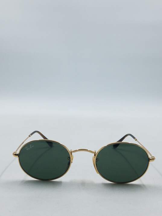 Ray-Ban Gold Oval Sunglasses image number 2