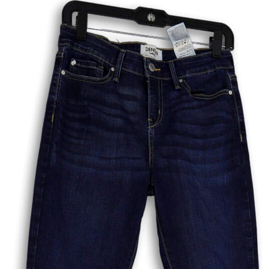 Womens Blue Denim Medium Wash Stretch Pockets Bootcut Jeans Size 28X32 image number 3