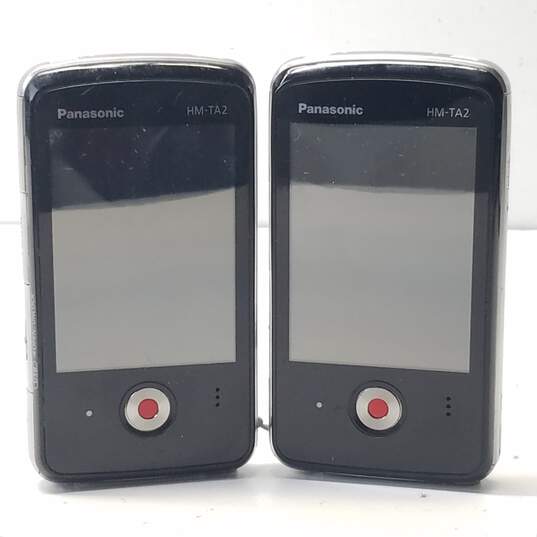 Set of 2 Panasonic HM-TA2 HD Pocket Camcorders image number 1