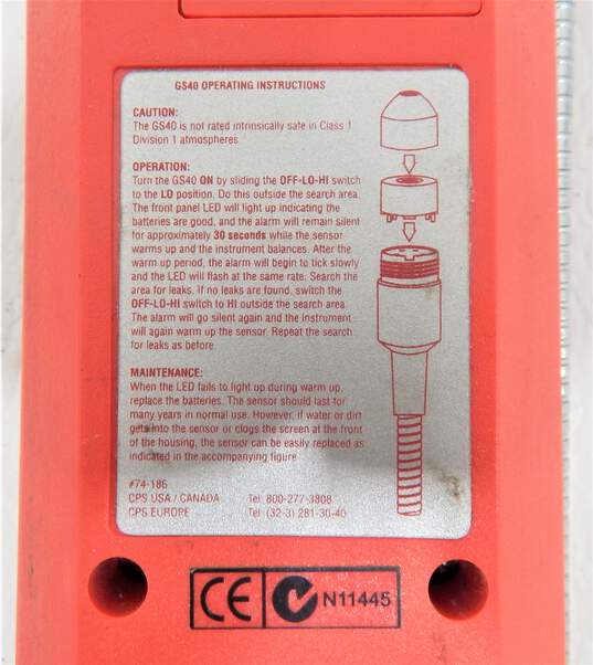 CPS GS40 Leak-Seeker Combustible Gas Detector W/ Case image number 3