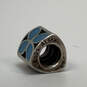 Designer Pandora S925 ALE Sterling Silver Blue Enamel Flower Beaded Charm image number 1