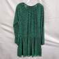 Michael Kors 'Nila' Women's Green Peacock Print Drop Waist Dress Size M image number 2