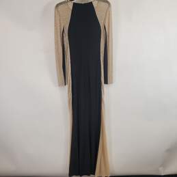 Xscape Women Tan/Black Sequin Dress Sz6 alternative image