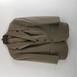 Oscar de la Renta Men Grey Cashmere Suit Jacket 42 L
