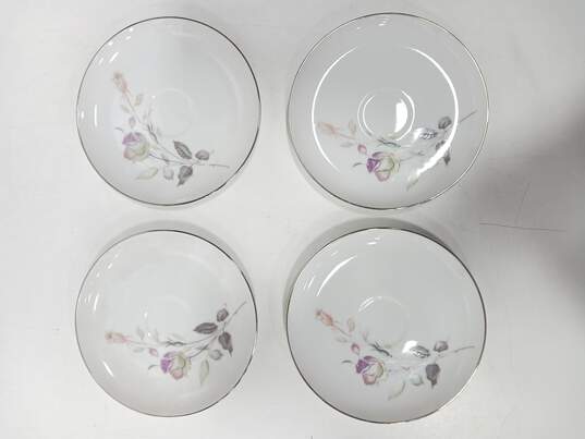 Set of 8 Vintage Fine China Lori Floral Teacups & Saucers image number 3