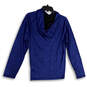 Mens Blue Long Sleeve Stretch Snap Front Hooded Pullover T-Shirt Size M image number 2