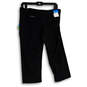 NWT Womens Black Flat Front Pockets Straight Leg Hiking Capri Pants Sz 4/36 image number 2