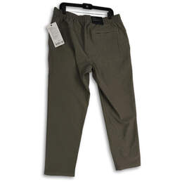 NWT Mens Gray Flat Front Elastic Waist Drawstring Bowline Ankle Pants Size XL alternative image