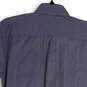Mens Gray Pointed Collar Short Sleeve Pleated Button-Up Shirt Size Large image number 4