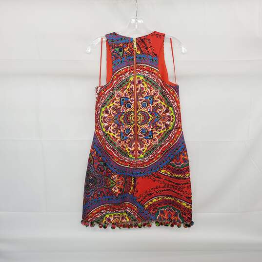 Nicole Miller Multicolor Embellished Sleeveless Midi Shift Dress WM Size 2 NWT image number 2