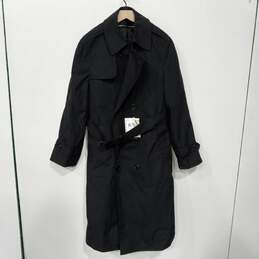 DSCP Garrison Collection Men's Black Trench Coat Size 38R NWT