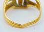 14K Yellow Gold Etched Dome Cut Out Ring 4.7g image number 3