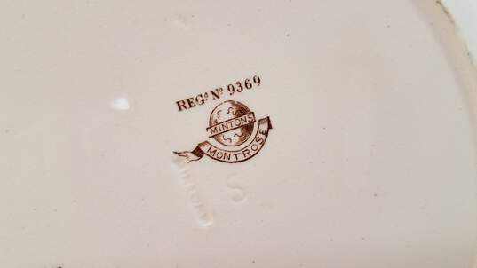 Antique Mintons Montrose Brown Transferware 10 in Plate image number 3