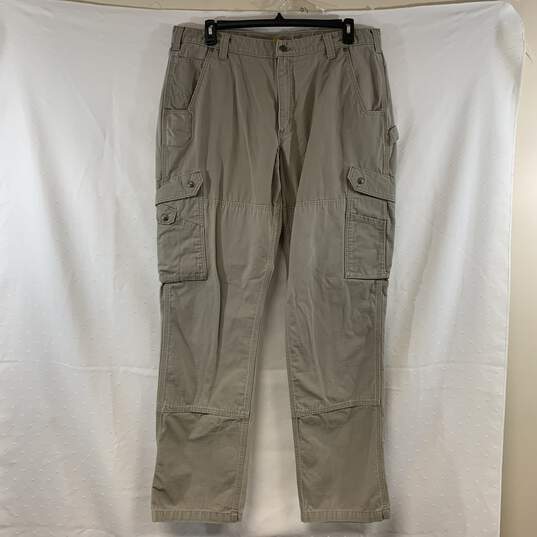 Men's Grey Carhartt Cargo Pants, Sz. 38x36 image number 1