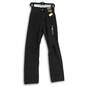 NWT Womens Black 90's Baggy Denim Distressed Straight Leg Jeans Size 00R image number 1