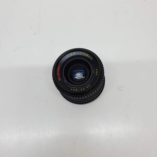 UNTESTED Sliver/Black Canon AE-1 Film Camera Bundle with 3 lenses, Flash & Bag image number 11