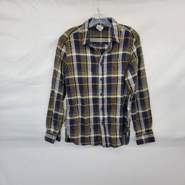The North Face Green & Navy Blue Flannel Button Up Shirt MN Size M