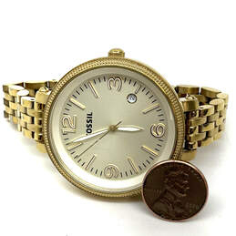 Designer Fossil ES3192 Gold-Tone Round Dial Quartz Analog Wristwatch